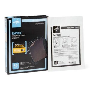 Iodophor Impregnated Dressing IoPlex Rectangle 4 X 5 Inch Sterile