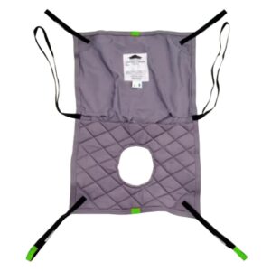 Long Seat Sling with Commode Opening Hoyer Without Head Support Loop Attachment Large 175 to 350 lbs. Weight Capacity