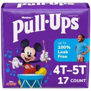 Male Toddler Training Pants Pull-Ups Size 4T to 5T Disposable Moderate Absorbency