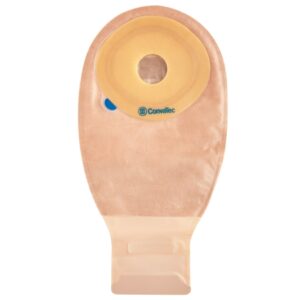 Ostomy Pouch Esteem+ One-Piece System 12 Inch Length Flat, Pre-Cut 1-3/8 Inch Stoma Drainable