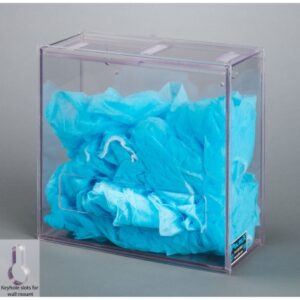 PPE Dispenser Wall Mount Clear 4 X 10 X 10 Inch PETG Plastic