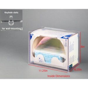PPE Dispenser Poltex Wall Mount 1-Box of Facemask with Shields Clear 11-1/4 X 6-1/4 X 8 Inch PETG