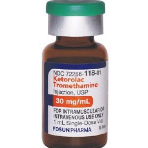 Ketorolac Tromethamine, Preservative Free 30 mg / mL Injection 1 mL