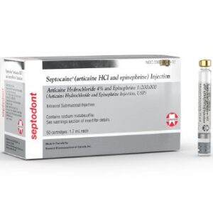 Septocaine with Epinephrine Articaine HCl / Epinephrine Bitartrate 4% – 1:200,000 Injection 1.7 mL