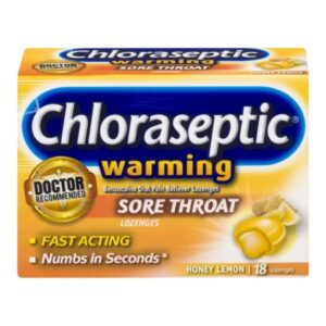 Sore Throat Relief Chloraseptic Lozenge 18 per Box