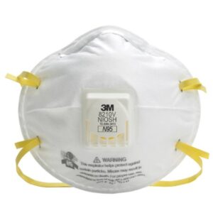 Particulate Respirator Mask 3M Industrial N95 with Valve Not Rated Elastic Strap One Size Fits Most