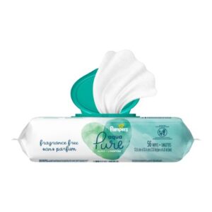 Baby Wipe Pampers Aqua Pure Soft Pack Unscented 56 Count