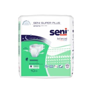 Unisex Adult Incontinence Brief Seni Super Plus Medium Disposable Heavy Absorbency