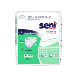 Unisex Adult Incontinence Brief Seni Super Plus Regular Disposable Heavy Absorbency