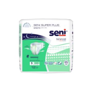 Unisex Adult Incontinence Brief Seni Super Plus Small Disposable Heavy Absorbency