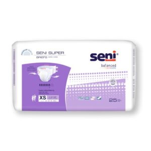 Unisex Adult Incontinence Brief Seni Super X-Small Disposable Heavy Absorbency