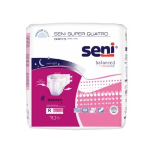 Unisex Adult Incontinence Brief Seni Super Quatro Regular Disposable Heavy Absorbency