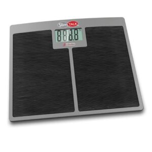 Floor Scale SlimTALK Digital Display 550 lbs. / 250 kg Capacity Chrome AC Power