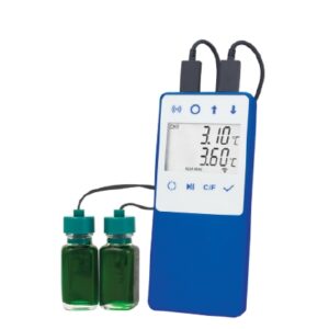 Refrigerator / Freezer Temperature Data Logger with Alarm Norlake Scientific Fahrenheit / Celsius -58 degree to +140 degreeF (-50 degree to +60 degreeC) 2 Bottle Probes Battery Operated