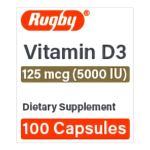 Vitamin Supplement Vitamin D3 125 mcg Strength Capsule 100 per Bottle
