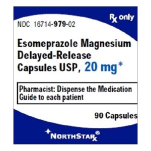 Esomeprazole Magnesium 20 mg Capsule 90 Capsules