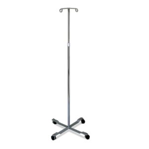 IV Stand 2 Hooks 4 Legs with Casters