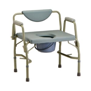Commode Chair Nova Drop Arms Steel Frame Back Bar 23-1/4 Inch Seat Width 500 lbs. Weight Capacity