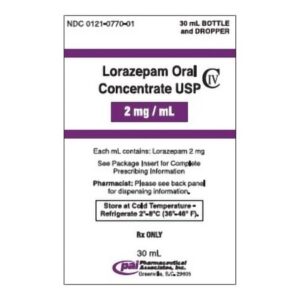 Lorazepam 2 mg / mL Concentrate 30 mL