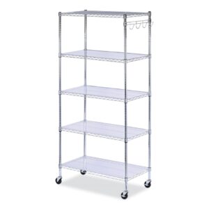 Wire Shelving Kit Alera 5 Shelves 18 X 36 X 72 Inch