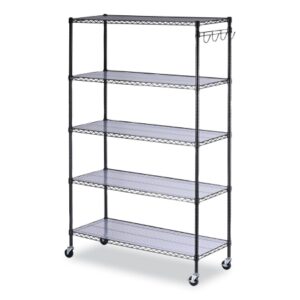 Wire Shelving Kit Alera 5 Shelves 18 X 48 X 72 Inch