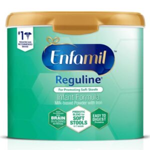 Infant Formula Enfamil Reguline Unflavored 19.5 oz. Canister Powder Prebiotic Loose Stool