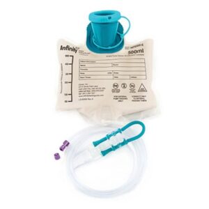 Enteral Feeding Pump Bag Set with ENFit Connector Infinity 500 mL Silicone NonSterile