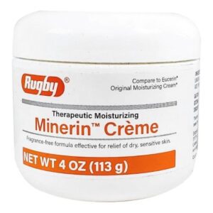 Hand and Body Moisturizer Minerin 4 oz. Bottle Unscented Cream