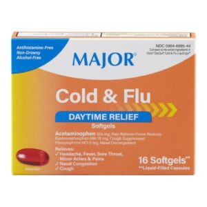 Cold and Sinus Relief 10 mg – 5 mg – 325 mg Strength Softgel 16 per Box