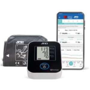 Home Automatic Digital Blood Pressure Monitor A&D Medical Wide Range Nylon Cuff 22 – 42 cm Desk Model