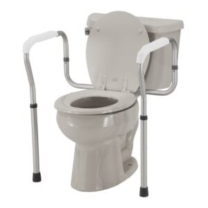Toilet Safety Rail Nova White / Silver Aluminum