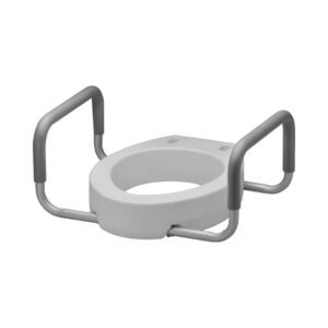 Raised Toilet Seat with Arms Nova 3-1/2 Inch Height Elongated 300 lbs. Weight Capacity