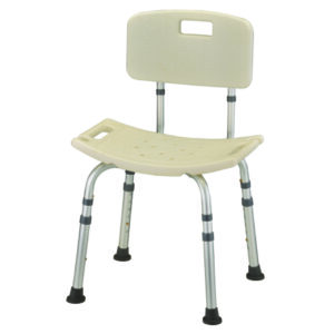 Shower Chair Nova Without Arms Aluminum Frame Removable Backrest 20 Inch Seat Width 300 lbs. Weight Capacity