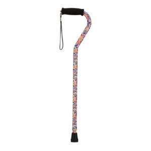 Offset Cane Nova Aluminum 30 to 39 Inch Height Butterfly Symphony Print