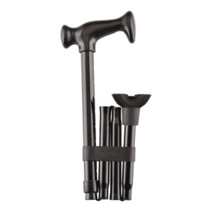 Folding Cane QT Cane Aluminum 29-1/2 to 36-1/2 Inch Height Black