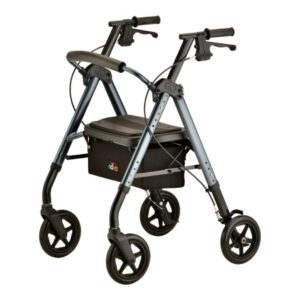 4 Wheel Rollator Star DX Blue Adjustable Height / Folding Aluminum Frame