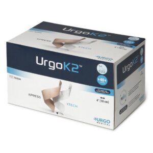 2 Layer Compression Bandage System URGOK2 4 X 9-3/4 X 12-1/2 Inch Self-Adherent Closure Tan / White NonSterile Large 40 mmHg