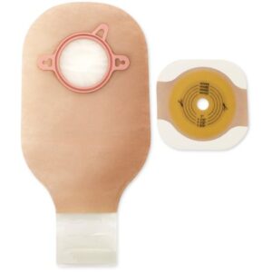 Ileostomy / Colostomy Pouch New Image Two-Piece System 12 Inch Length Flat, Trim to Fit Drainable