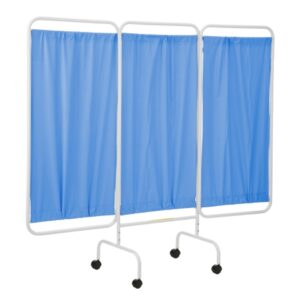 Privacy Screen Folding 3-Panel Steel / Vinyl