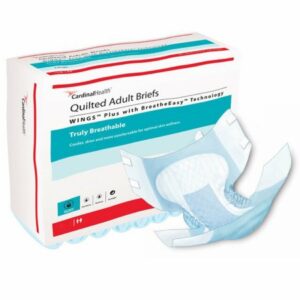 Unisex Adult Incontinence Brief Wings Quilted Plus with BreatheEasy Technology X-Large Disposable Heavy Absorbency