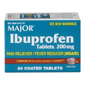 Pain Relief 200 mg Strength Ibuprofen Tablet 24 per Bottle