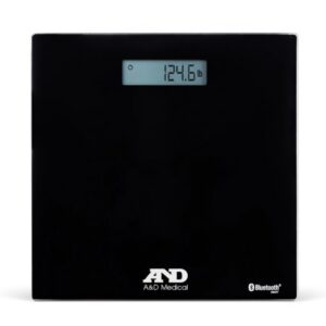 Floor Scale A&D Medical Digital Display 200 kg Capacity Chrome Battery Operated