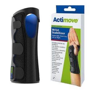 Wrist Brace Actimove Stabilizer Low Profile Aluminum Alloy / Elastane / Polyamid / Polyester / Polyurethan / Polyvinylchloride Left or Right Hand Black Small