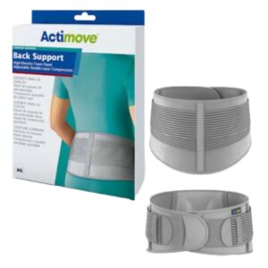 Back Support Actimove Everyday Supports Small / Medium Hook and Loop Closure 29 to 37 Inch Waist Circumference Adult