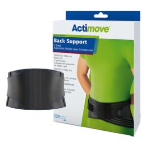 Back Support Actimove Sports Edition X-Large Hook and Loop Closure 41 to 45 Inch Waist Circumference Adult