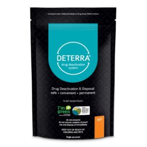 Drug Disposal Pouch Deterra Medium, 45 Pill or 6 Patch or 6 oz. Liquid Capacity