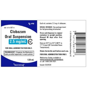 Clobazam 2.5 mg / mL Suspension 120 mL
