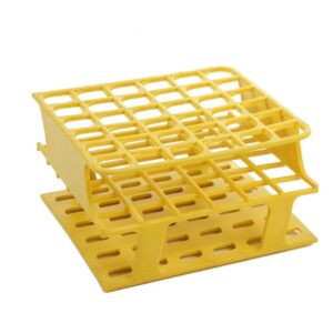 Half Size Test Tube Rack OneRack 36 Place 5 to 10 mL Tube Size Yellow 16 mm Well Diameter