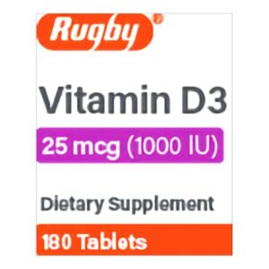 Vitamin Supplement Vitamin D3 25 mcg Strength Tablet 180 per Bottle