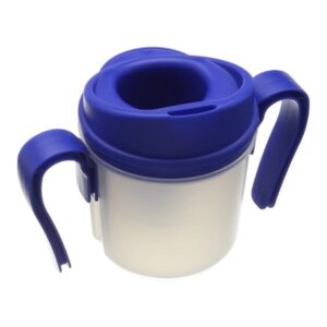 Regulating Drinking Cup Provale 8 oz. Clear Cup / Blue Lid Plastic Reusable
